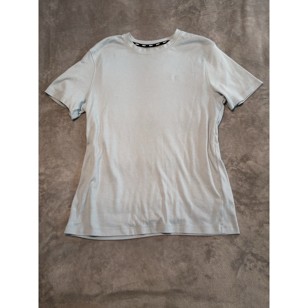 DKNY Women's S Light Blue Short Sleeve Crewneck T-Shirt